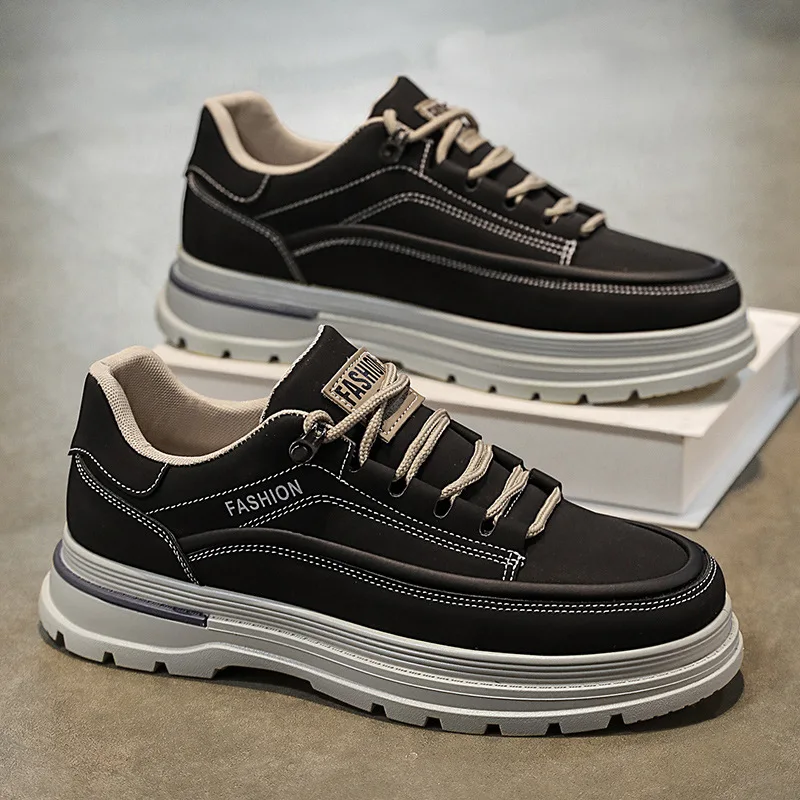 LiveDay ربيع الرجال حذاء كاجوال جودة عالية موضة في الهواء الطلق عدم الانزلاق الفاخرة الرجعية مصمم جولة تو Chaussure أرض الإنسان #4