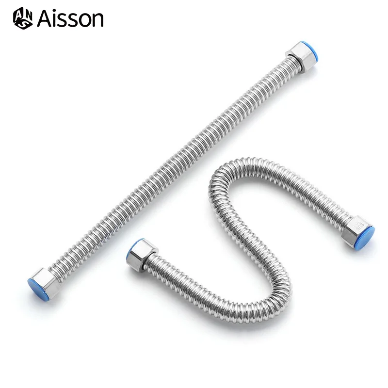 1pcs G1/2 304 Stainless Steel Bellow Water Weaved Plumbing Hose Bathroom Heater Valve Connect Corrugated Pipes