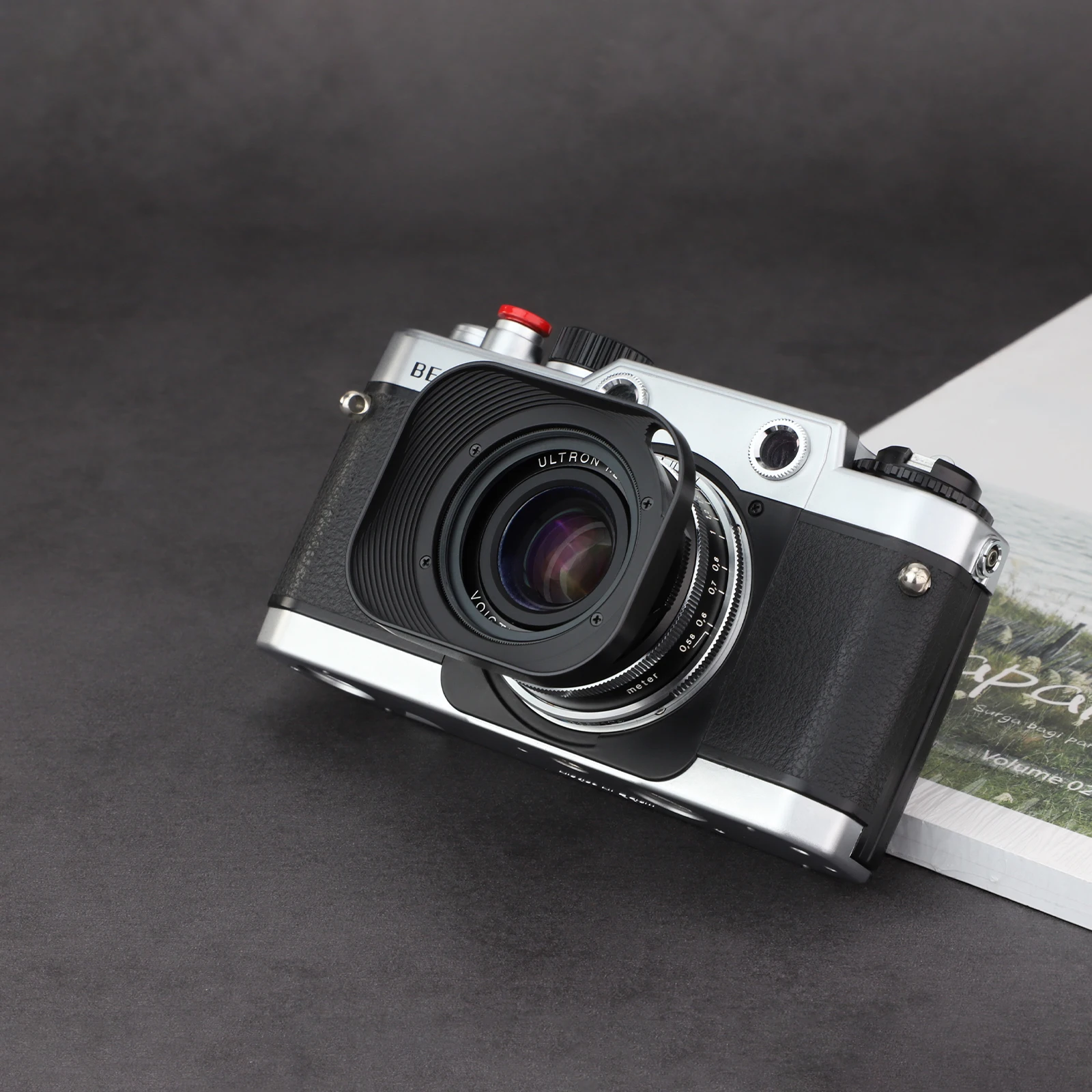 Haoge Bayonet Square Metal Lens Hood Shade with Hollow Out Designed for Voigtlander ULTRON 28mm f2 Type I & II VM Lens