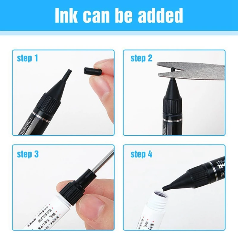 WISH Long-Head Deep Hole Marker,Metal Markers For Steel Waterproof Construction Markers Long Nose Marker Pens
