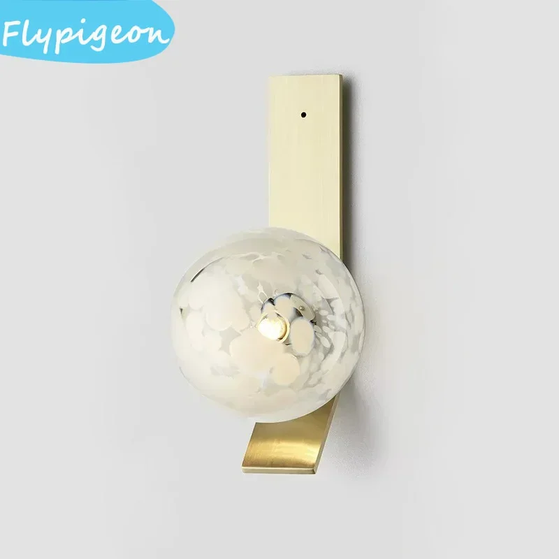 

Nordic Bubble Glass Светодиодный настенный светильник Golden Light Роскошный металлический настенный бра Светодиодные настенные светильники для спальни Домашний декор коридора отеля