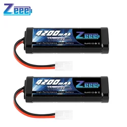 Zeee-Bateria NiMH com Tamiya Plug para Carro RC, Caminhões Tanque Racer, HPI Losi, Kyosho Racing Hobby Parts, 7.2V, 4200mAh, 1 ou 2 Unidades