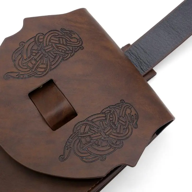 محفظة R1WE للعملات المعدنية من البولي يوريثان على طراز القرون الوسطى مع مقصورات متعددة للعب الأدوار #3