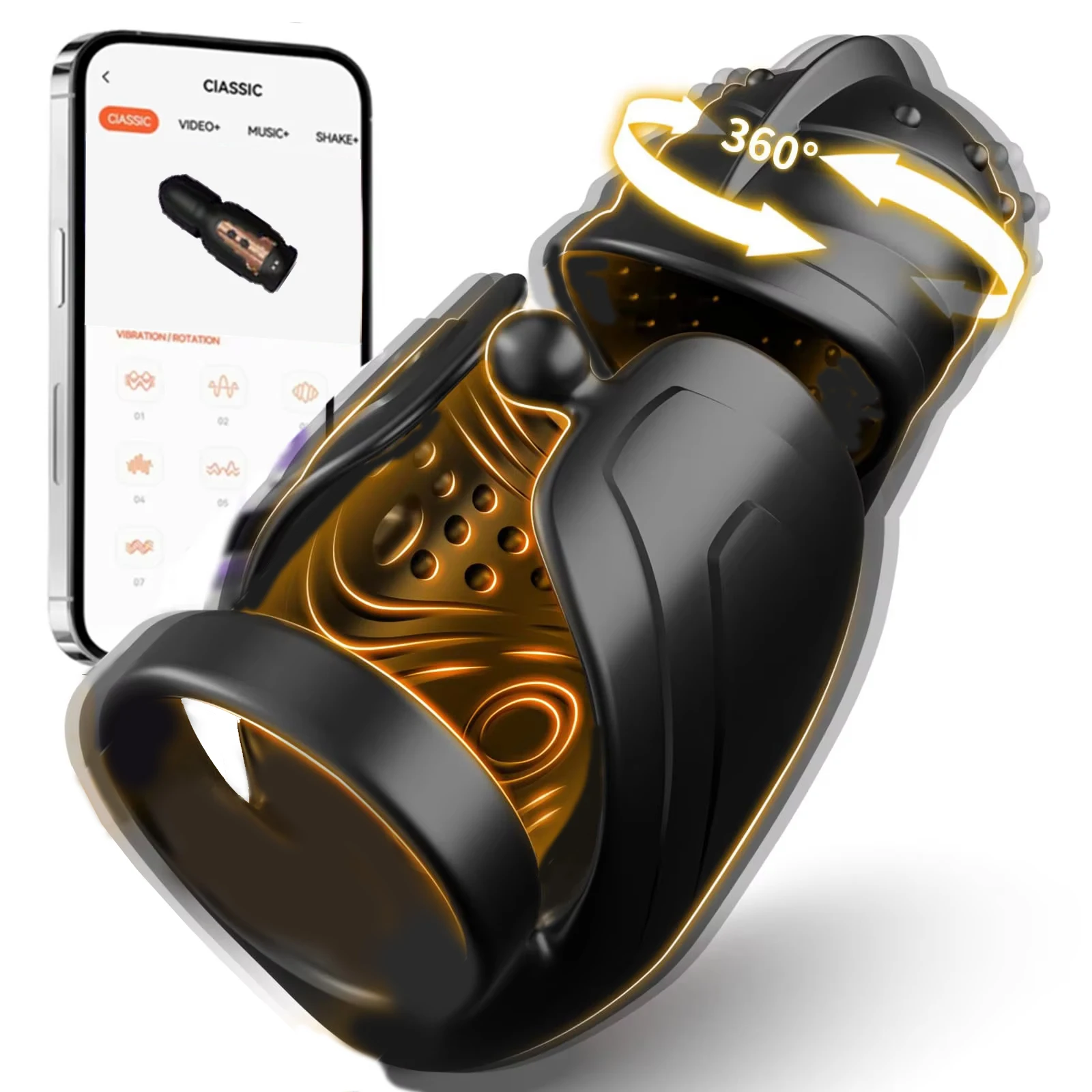 Male Masturbator Penis Training Vibrator APP Control 10 Vibrating 360 Wrapped Glans Trainer Penis Massager Sex Toys for Men