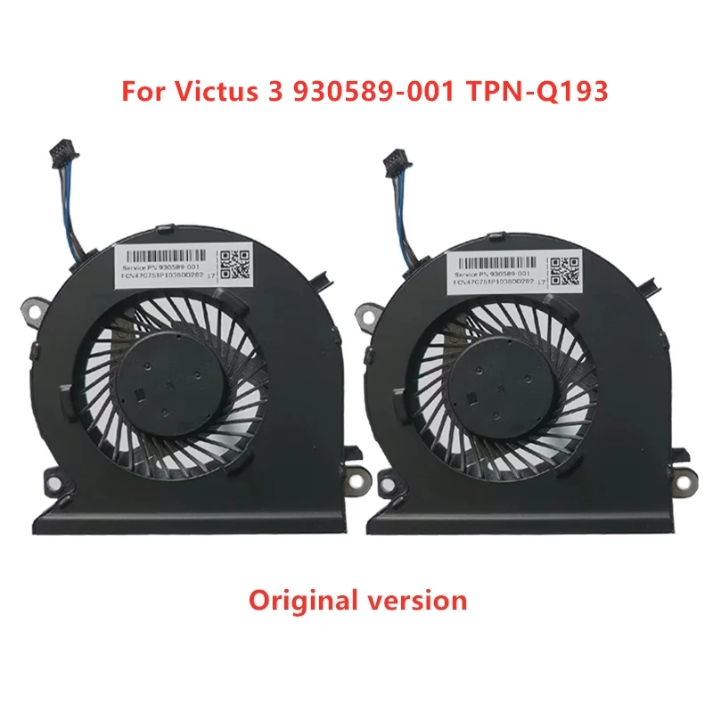 New Original Laptop CPU GPU Cooling Fan For HP Victus 3 930589-001 TPN-Q193 15-CB000