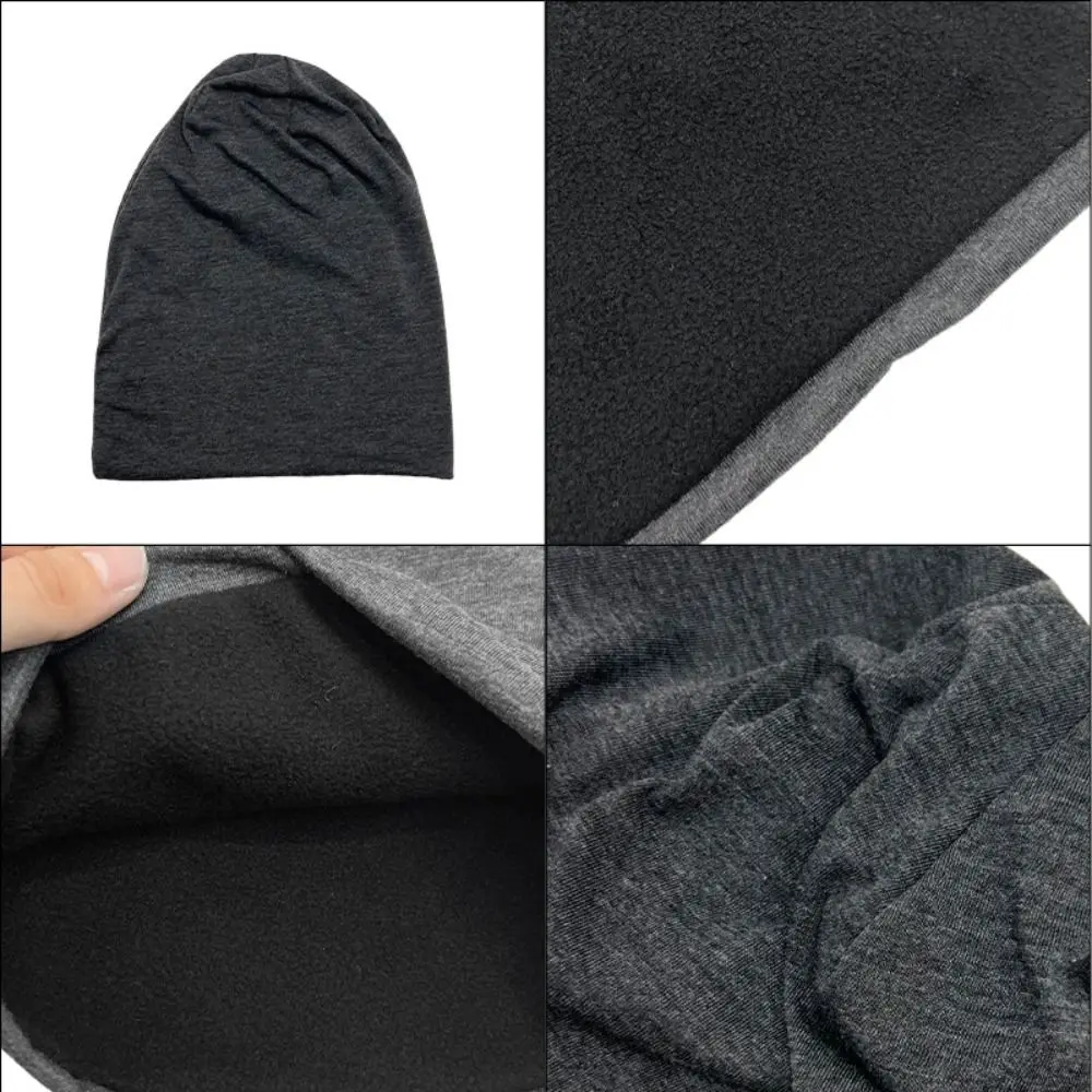 Winter Polar Fleece Beanie Hat Slouchy Windproof Earmuffs Bicycle Hat Warm Soft Sport Caps for Men Women