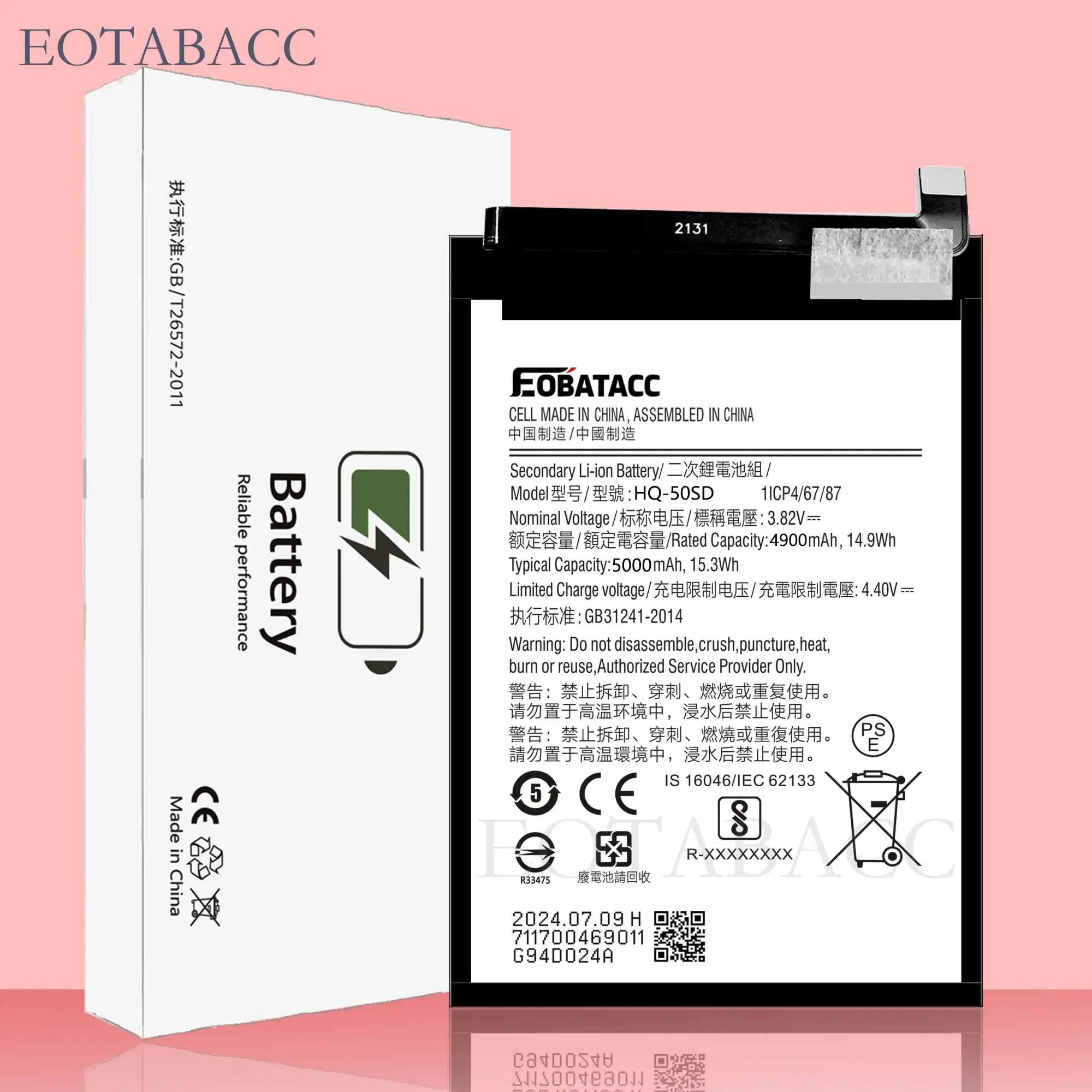 EOTABACC 100% New High Quanlity Battery HQ-50SD For Samsung A03 /A14 4G Battery +Tools