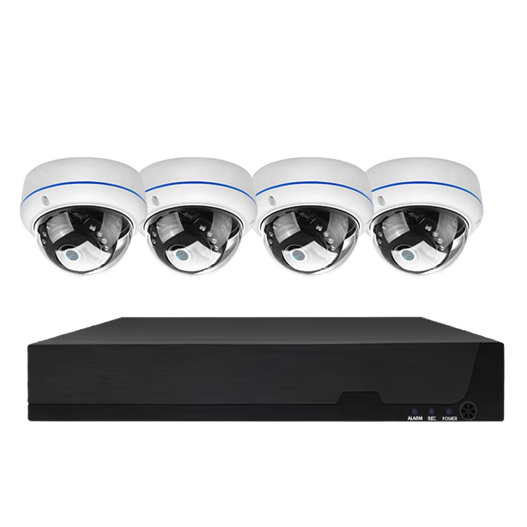 VMS 8MP 5MP 4CH Dome POE Security Camera System 4K Poe IP Camera Kit Two Way Audio Ip 4CH 4MP POE CCTV Camera System