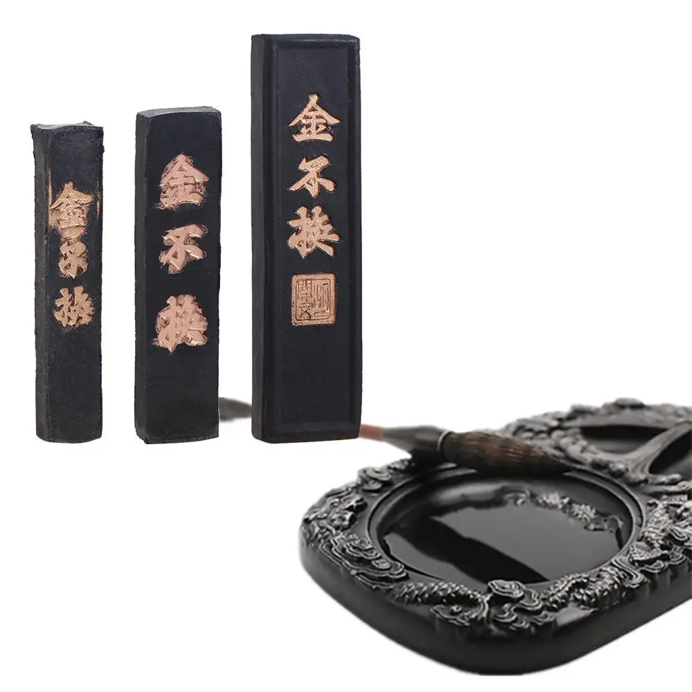 Pintura vintage caligrafia tinta vara preto escrita moagem bloco de tinta caligrafia tradicional tinta sólida pincel chinês