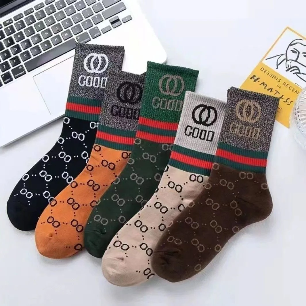 

【5-Pair Set】2026 New Style Fashion Classic Women's and Men's Daily Mid-Calf Socks - Moisture-wicking, breathable cotton socks