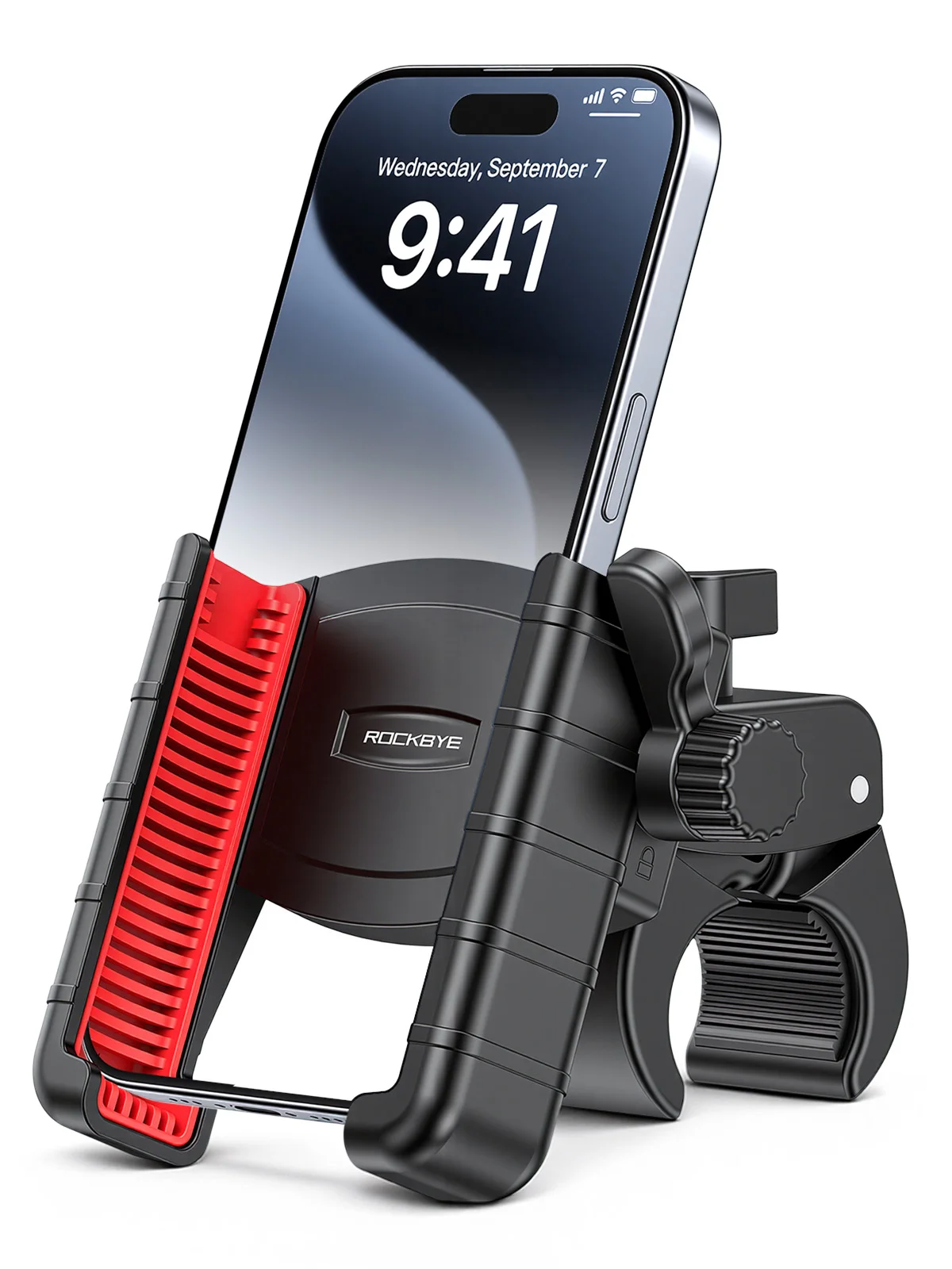 

Awapow Universal Motorcycle Phone Holder Quick Lock Bike Bicycle Mount for iPhone 4.7-7 Inch Phones Half Enclosure Design