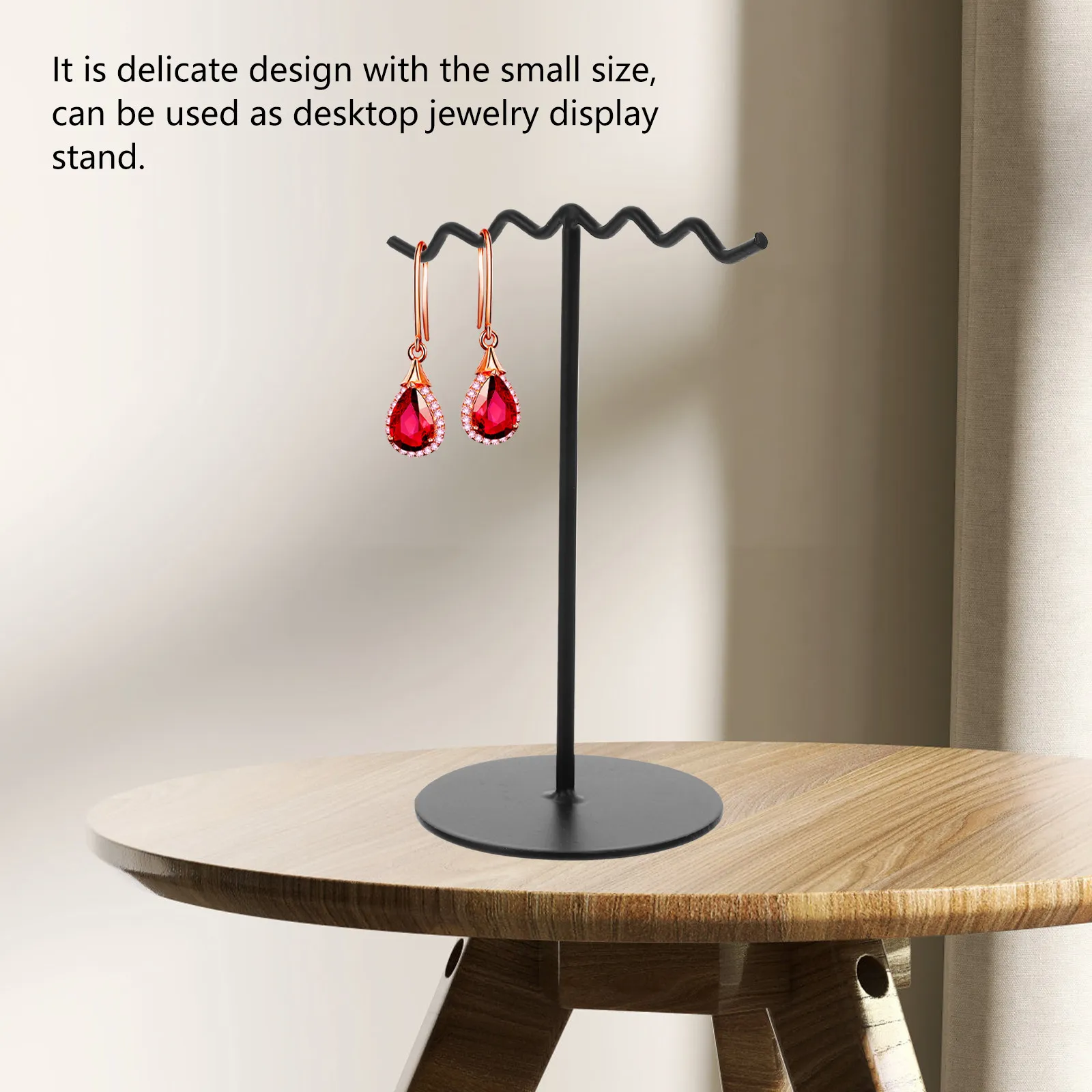 

Jewelry Display Rack T Shape Metal Stand for Earrings Necklaces Small Compact Design Ideal for Home Shop Trade Show Display