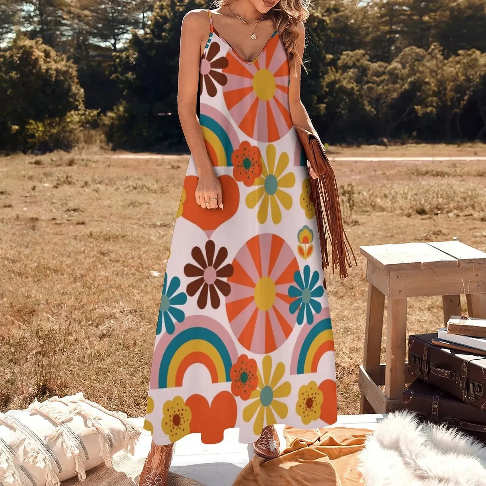 Groovy Girl Sleeveless Dress Women long dress Dress woman women formal occasion dresses