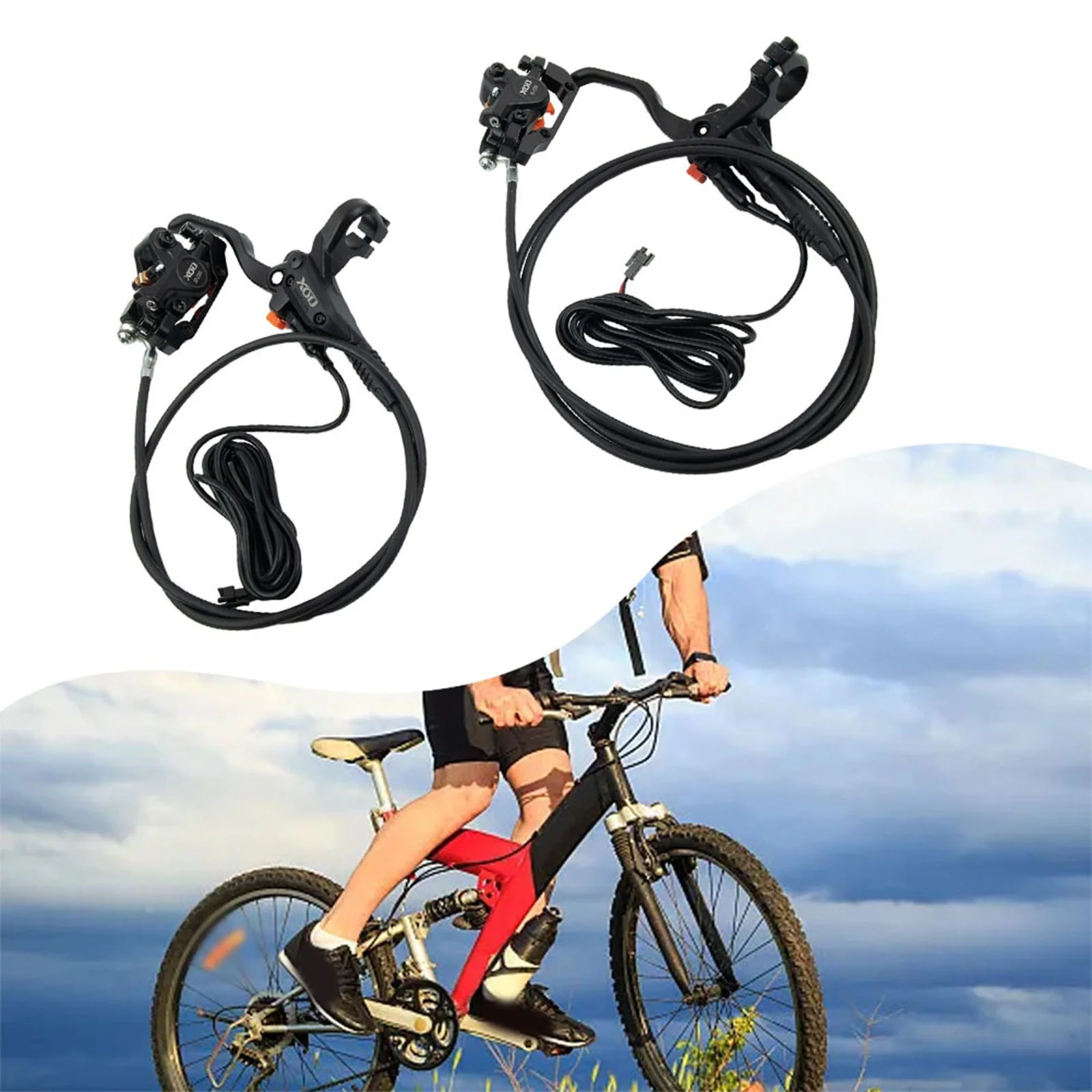 Smooth and Safe Riding with High Quality Hydraulic Disc Brake Set and Electric Power Control Shifter for MTB Bikes