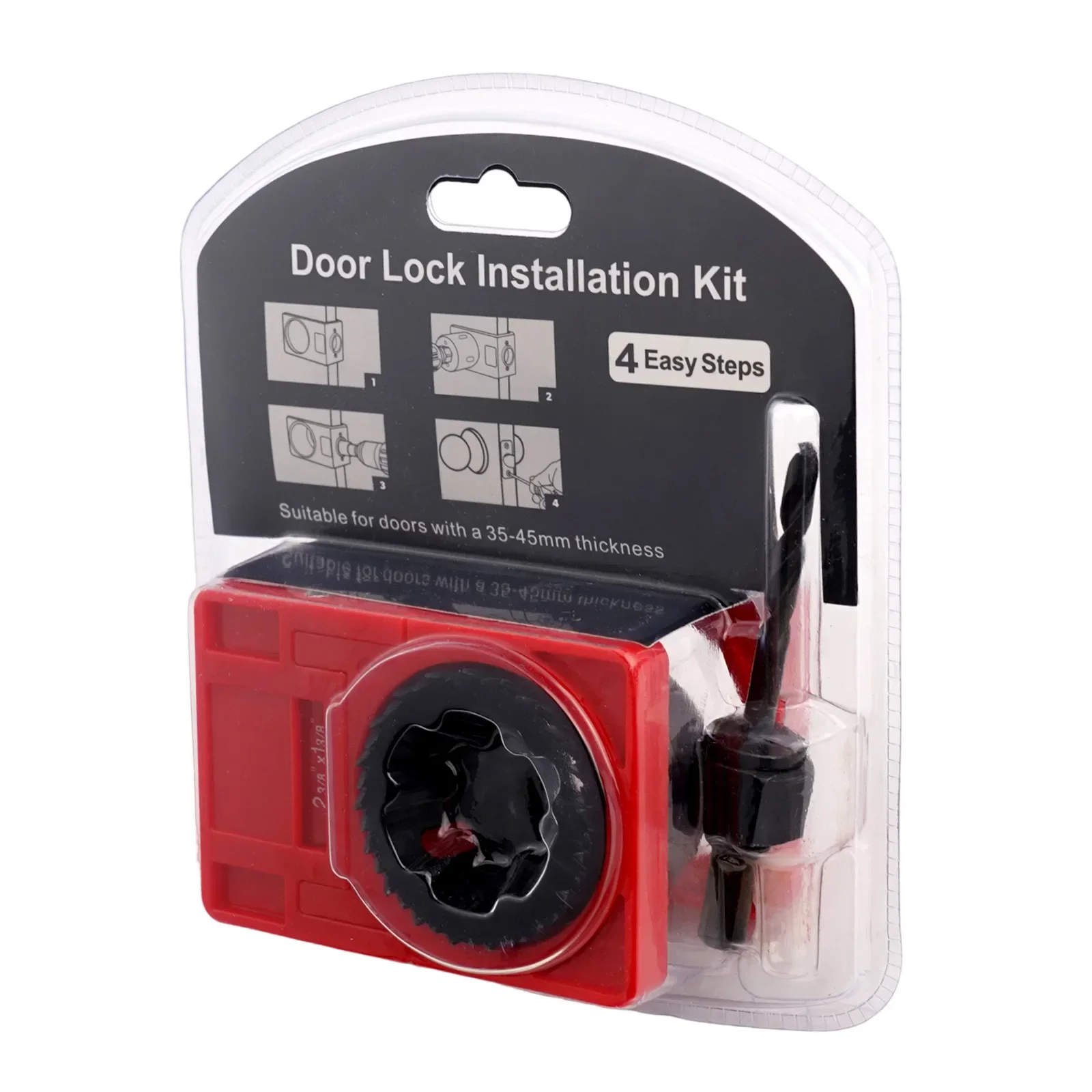

Door Lock Installation Kit Suitable For 1-3/8" - 1-3/4" (35mm-43mm) Door Thick Door Lock Installation Kit Home Improvement