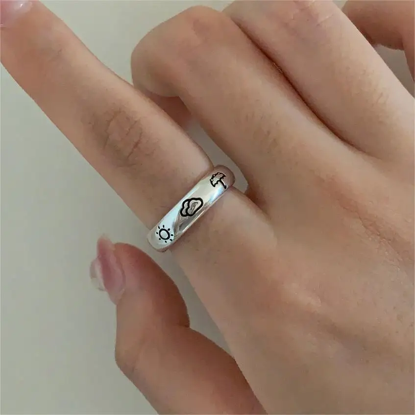 925 Sterling Silver Weather Label Rings For Women Wedding Luxury Jewelry Accessories Wholesale Items  Everything