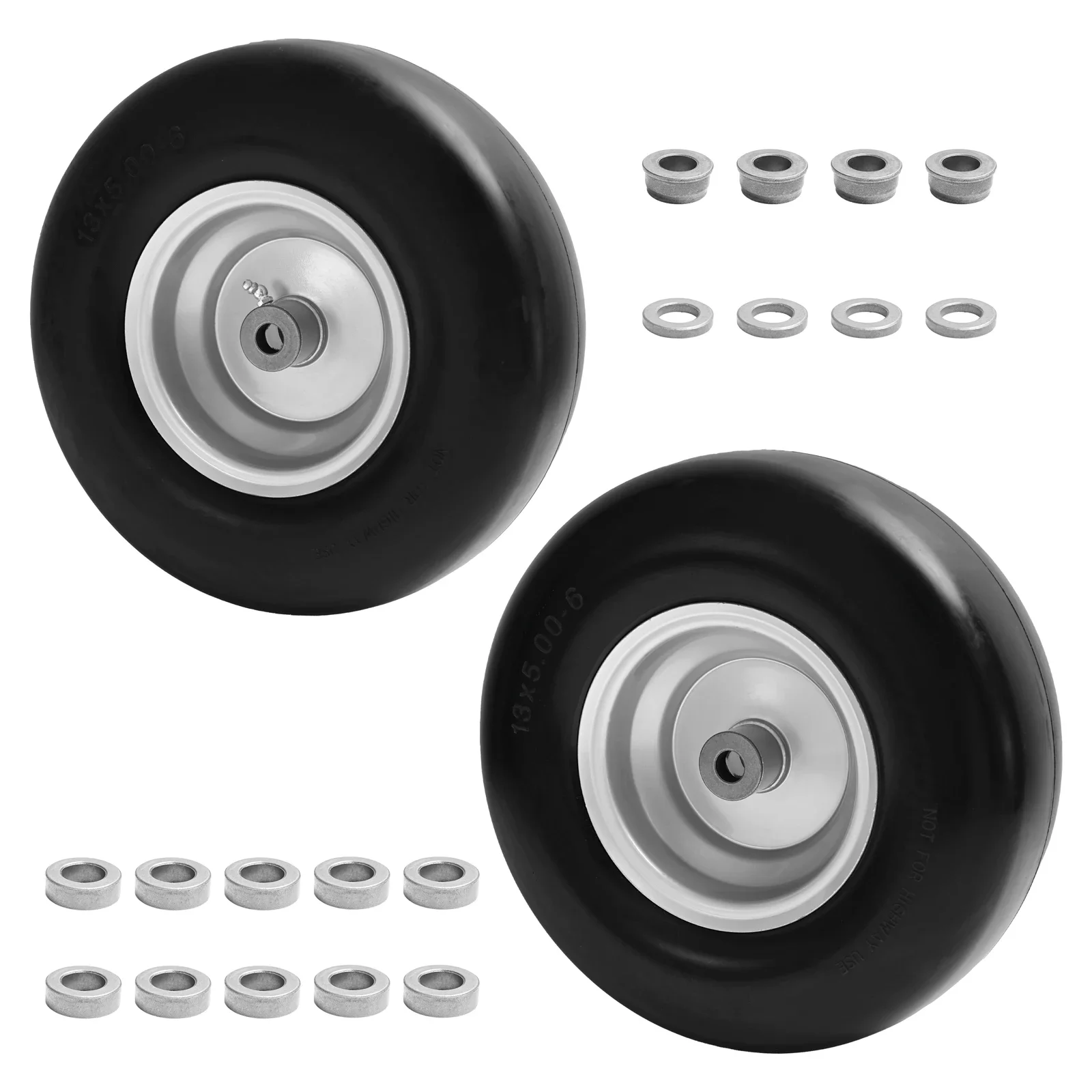 Tondeuse à gazon sans gonflage, accessoire de remplacement, 11 pouces de diamètre, 4 pouces de largeur, 2 pièces