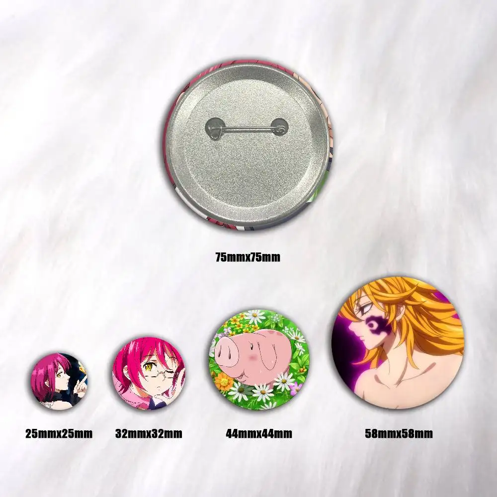 A-The Seven Deadly Anime Round Badges, Brooches, Clothing Accessories, Birthday Gifts, Anime Conventions