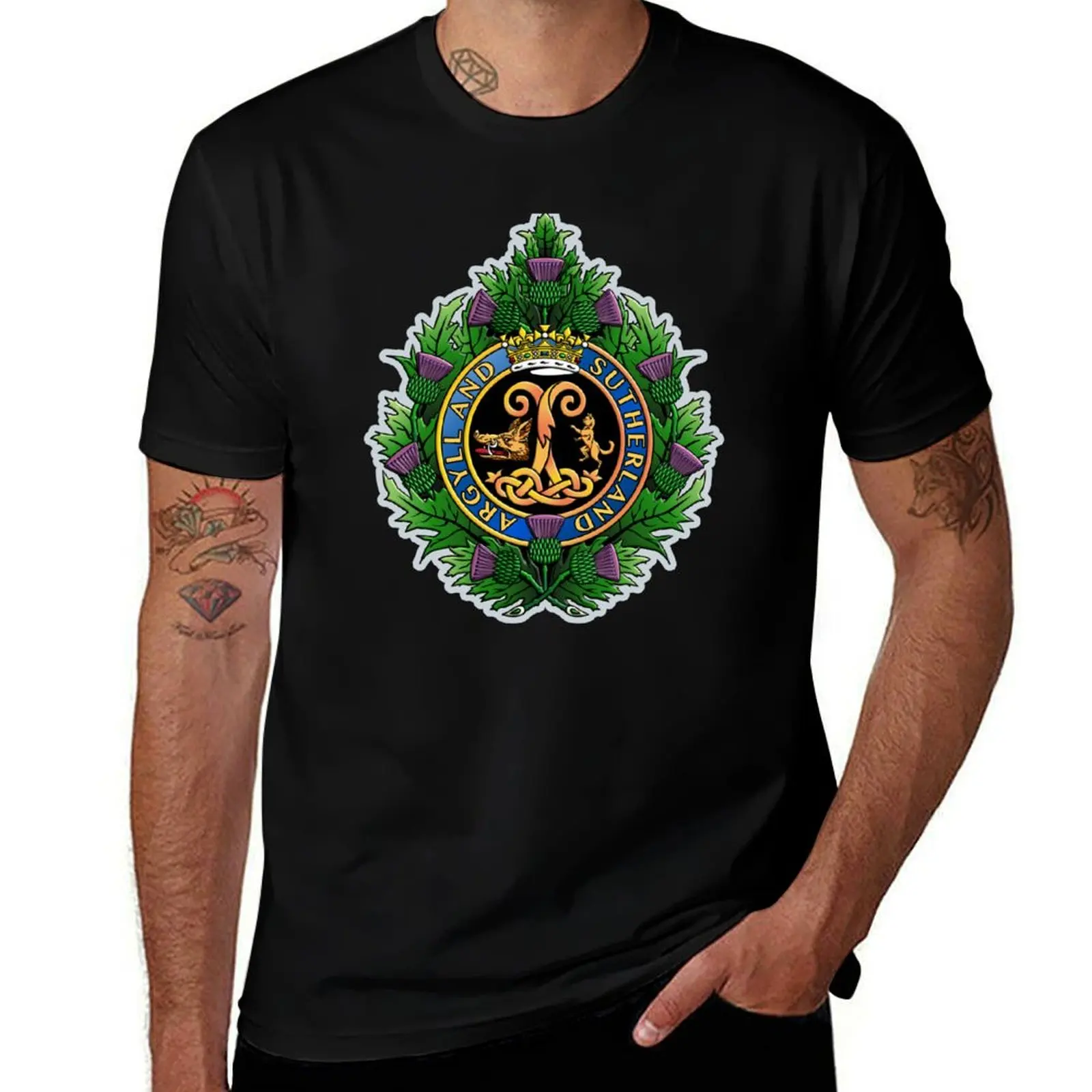 ARGYLL AND SUTHERLAND HIGHLANDERS T-Shirt Sports Basic Short Sleeve T-Shirt
