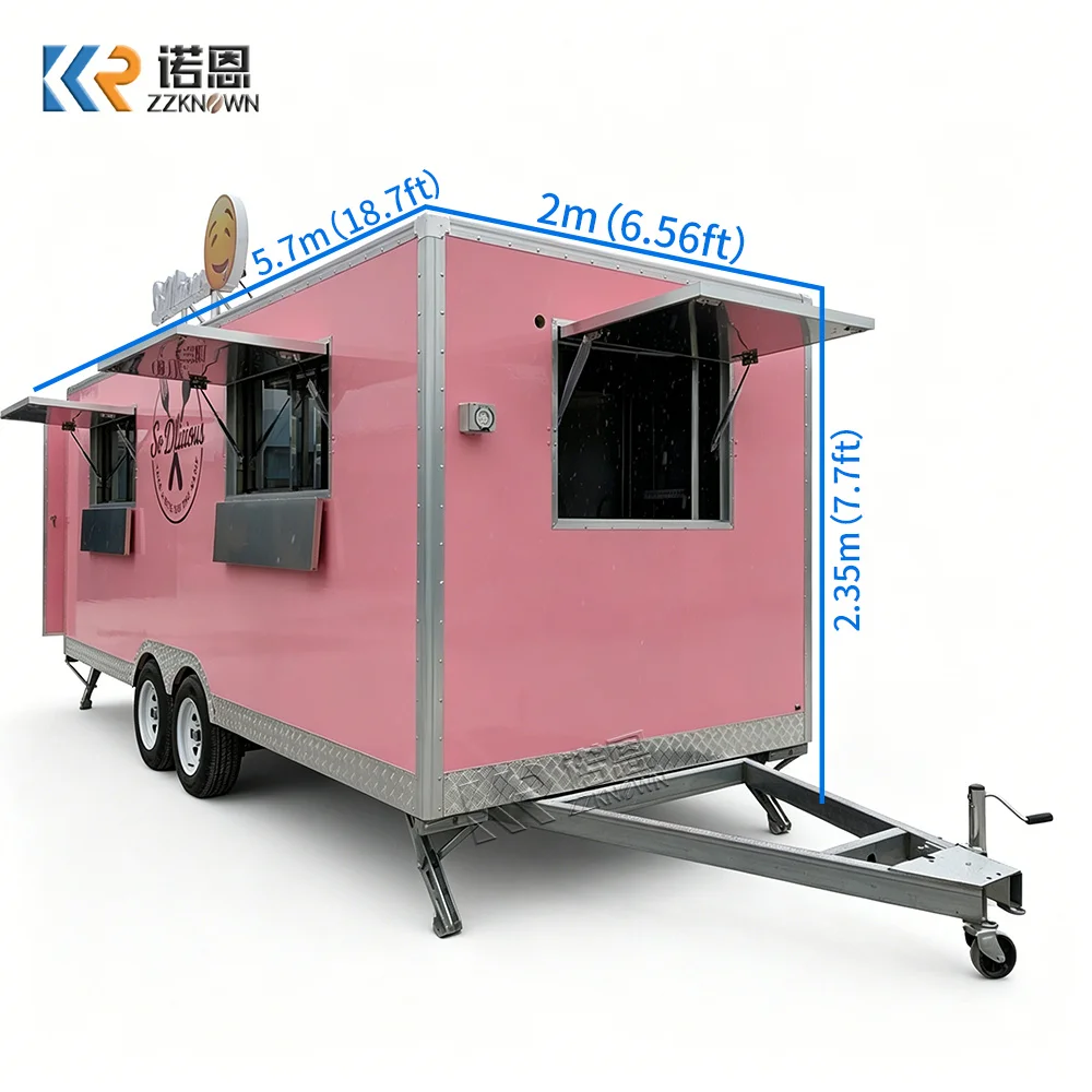 Fully Equipped Mobile BBQ Fried Chicken Food Truck Hot Dog Snack Trailer Customized Hot Dog Food Trailer Fully Equipped