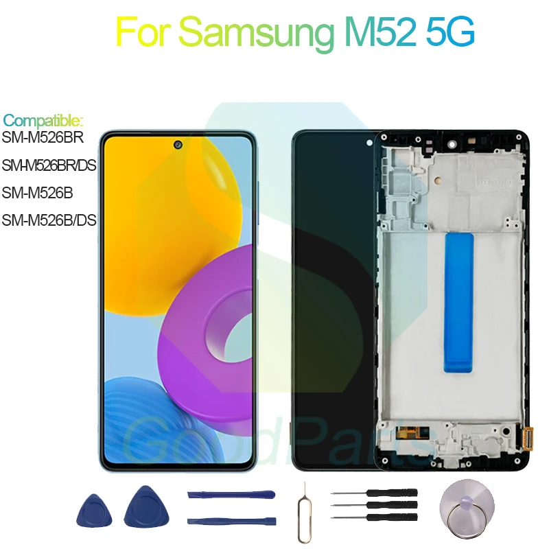 For Samsung M52 5G Screen Display Replacement 2400*1080 SM-M526BR/DS, SM-M526B, SM-M526B/DS M52 5G LCD Touch Digitizer