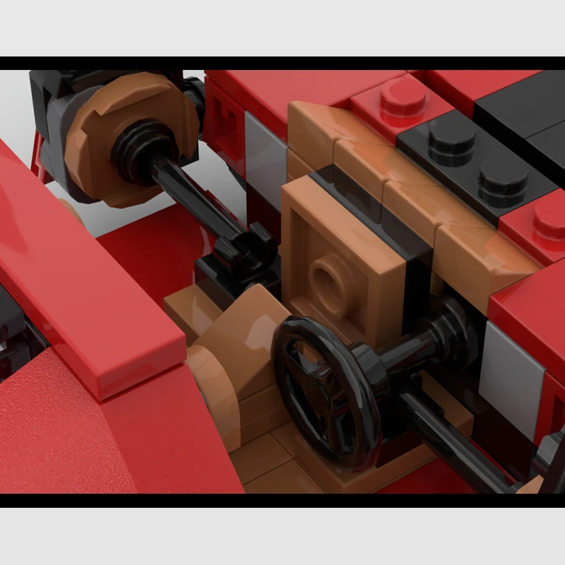 271 Uds. MOC-222091 campeones de velocidad carmesí dominar bloques de construcción garaje coche deportivo partículas Mocs Ideas juguetes para vehículos creativos