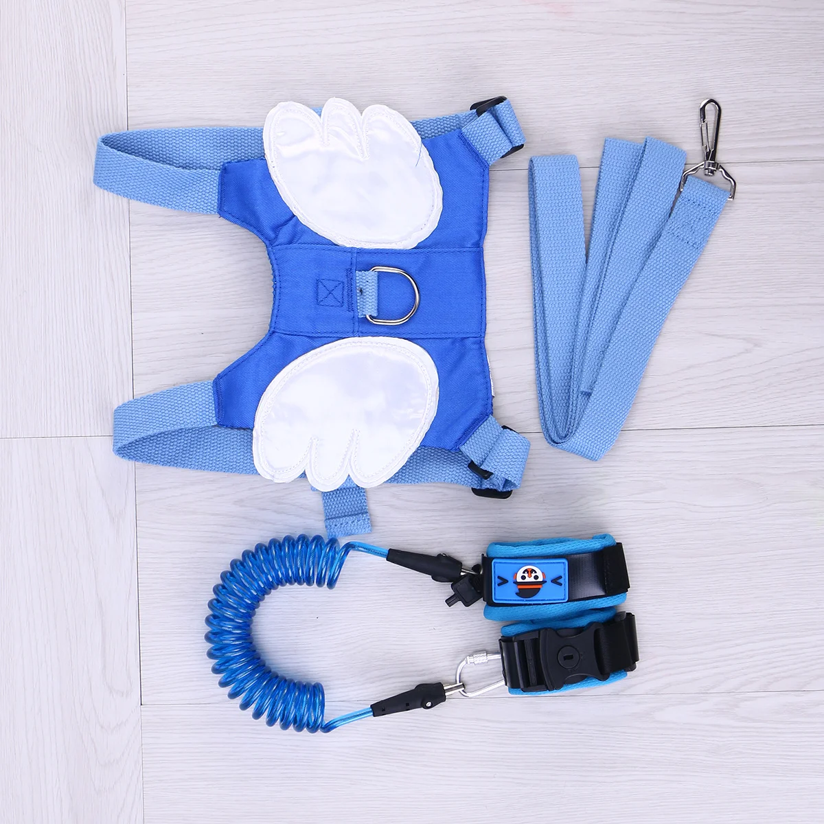 

Детский ремень безопасности, синий прочный шнур из искусственной кожи, детский ремешок на запястье, анти-потерянная веревка для улицы, в помещении, ремни безопасности