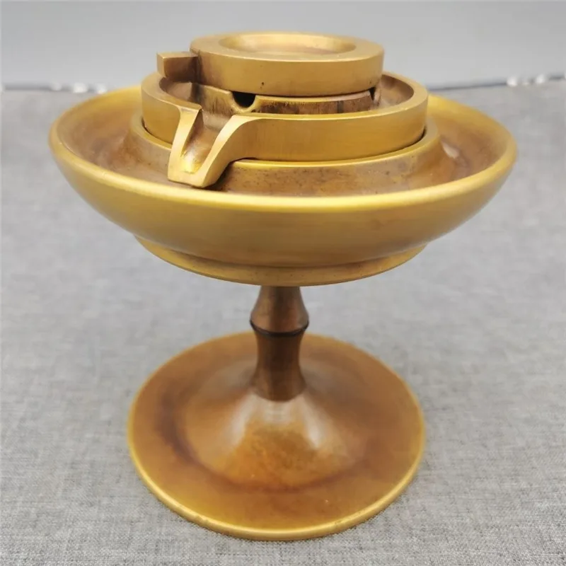 Artifacts, Antique Collection, Brass Backflow Incense Ornament, Exquisite Craftsmanship, Perfect Form