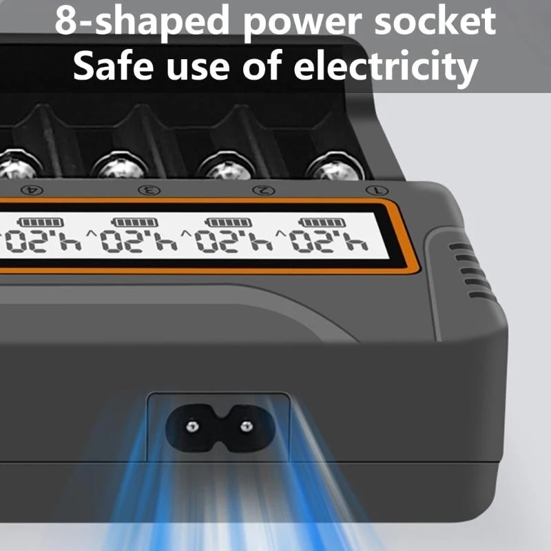 Advanced 12-Channel Battery 12 Slot with LCD Display Screen for Quick Charging of 18650 Multiple Battery Types