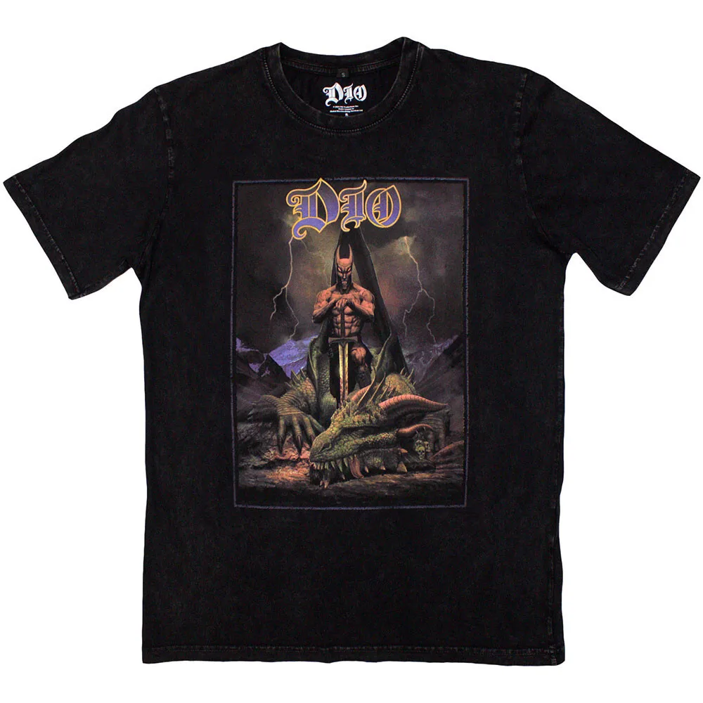 Official Dio T Shirt Killing The Dragon Black Premium Stonewash New S M L XL XXL