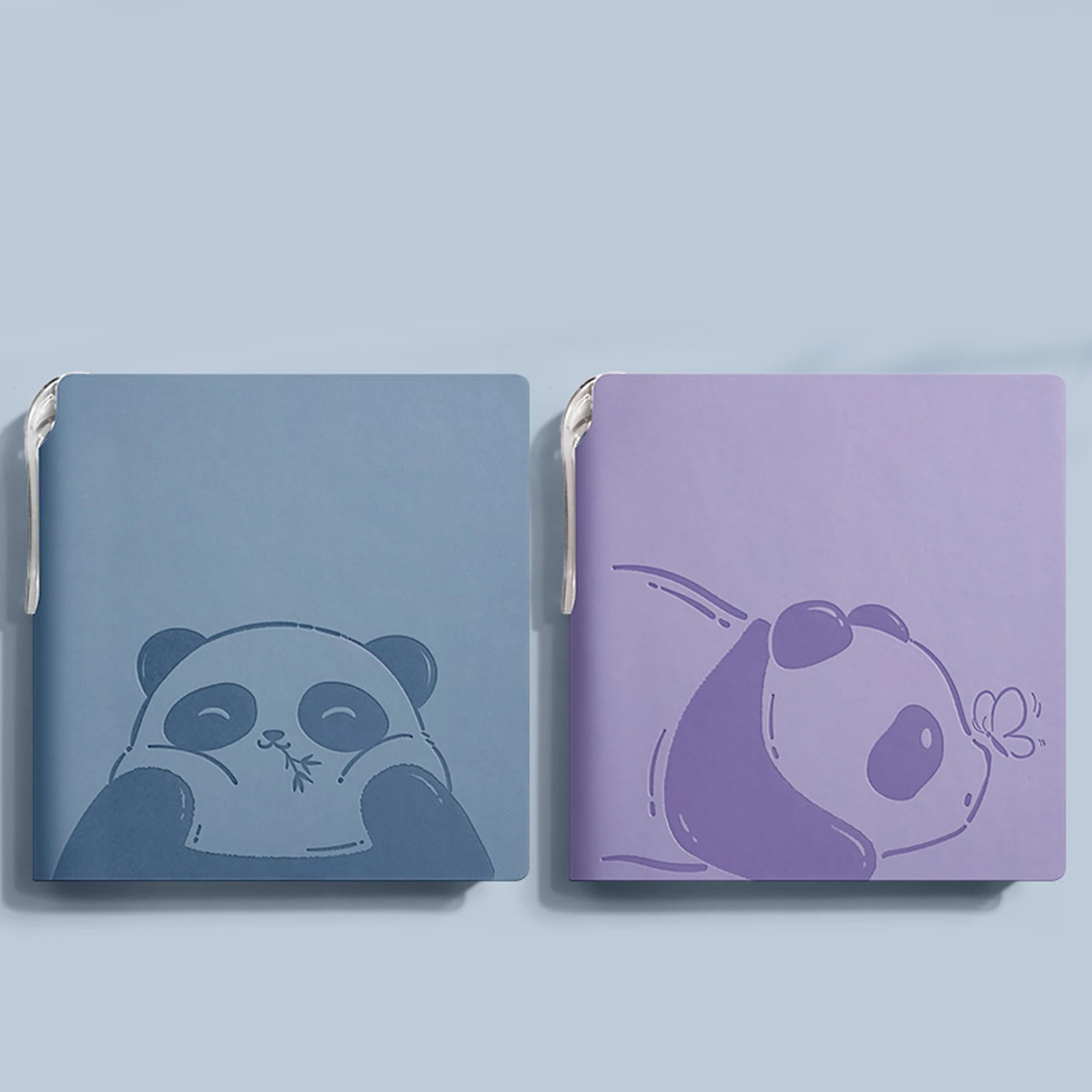 A6 Notebook Square PU cover Portable Pocket fashion cute Panda Diary notepad Agenda Paper School Diary office Supplies with pen