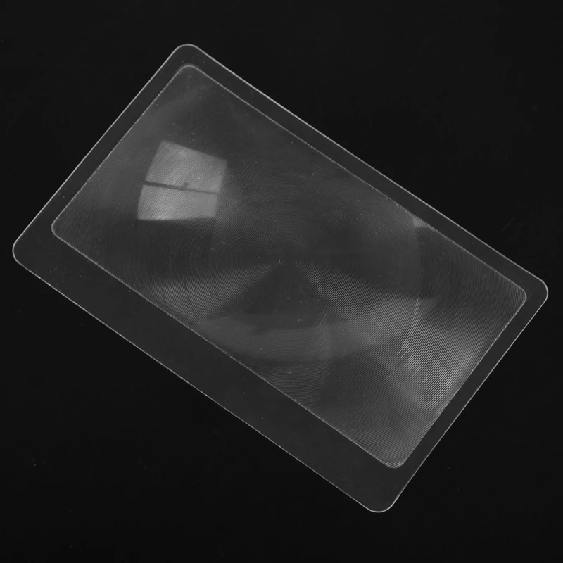 Fresnel Loupe de poche, grossissement 3 X, Format de carte de crédit, Loupe transparente