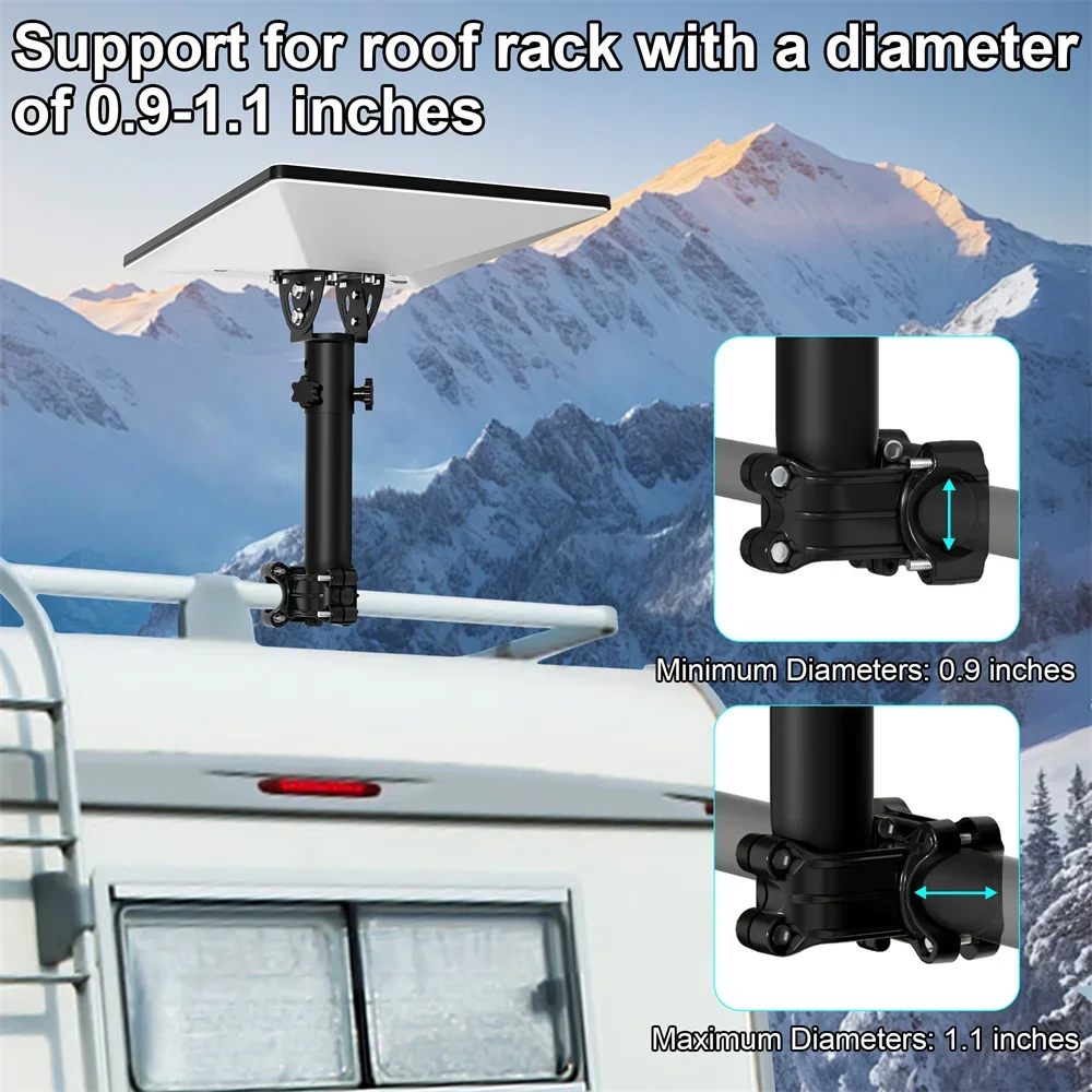 

For Starlink Mini(V4) Metal Bracket Set With Anti-slip Pad Suitable For RV Roof for Starlink Portable satellite dish kits