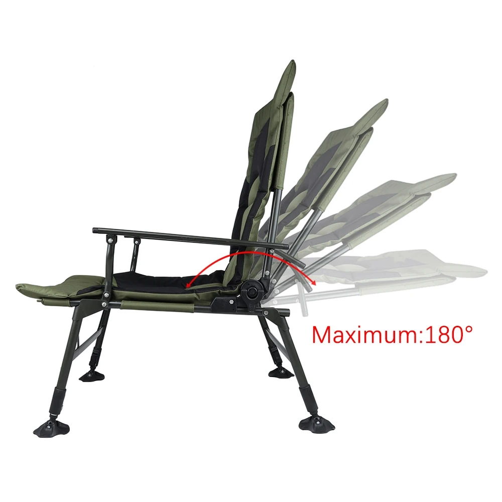 Outdoor Army Green Beach Chair Folding Portable Fishing Tackle Carp Fishing Bed