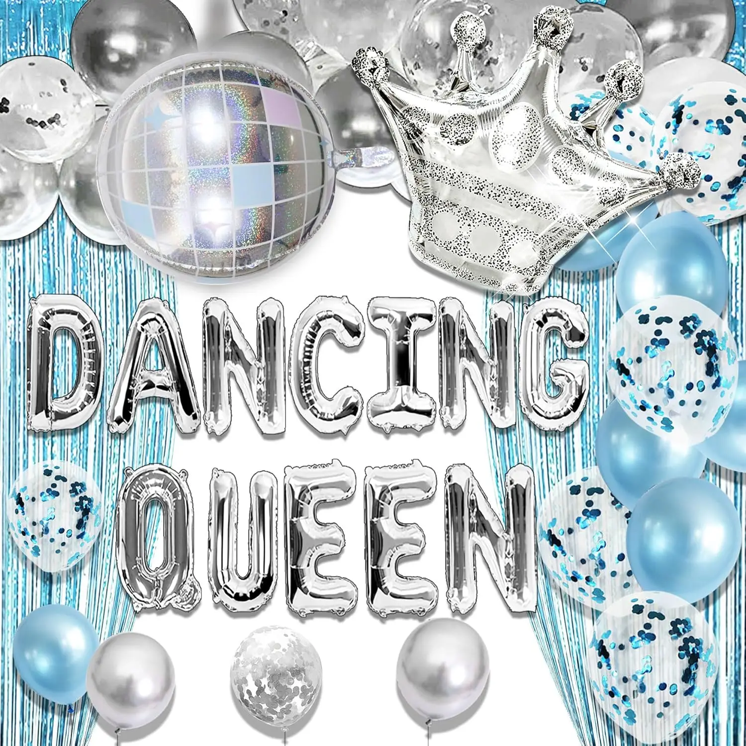 Laventy Blue Dancing Queen Birthday Decoration Dancing Queen Party Decorations Mamma Mia Disco Birthday Party Decors