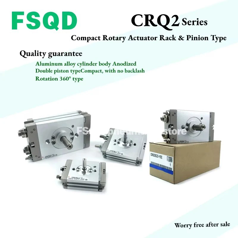 

CDRQ2BS10 CDRQ2BW15 CDRQ2BS20 CDRQ2BS30 CDRQ2BS40 CRQ2BS10 CRQ2BW15 20 30 40-90 180 360 Compact Rotary cylinder CRQ2