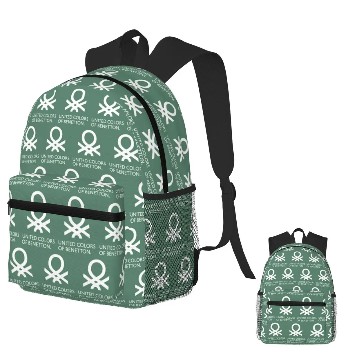 

United Colors Of Benetton Student Backpack School Bag Hiking Travel Daypack for Boys Girls Fashion Bookbag Shoulder Bags