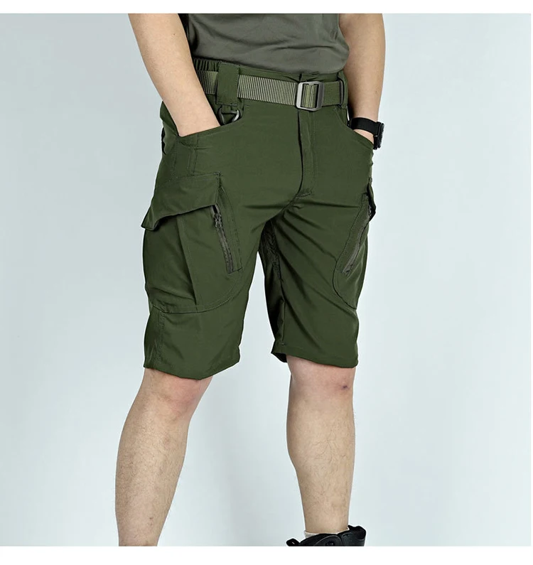 TRVLWEGO Herren Taktische Cargo-Shorts Schnelltrocknende Wander- und Arbeitshosen mit Mehreren Taschen Freizeit-Reise-Anglerhosen – Detail 14