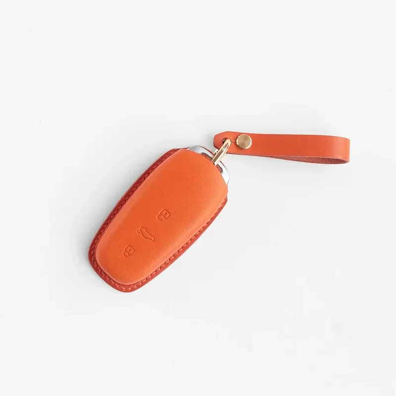 for Audi A3 A6 A7 A8 Q7 Pure Handmade Leather Key Cover Simple Fashion High End Exquisite Custom Key Case