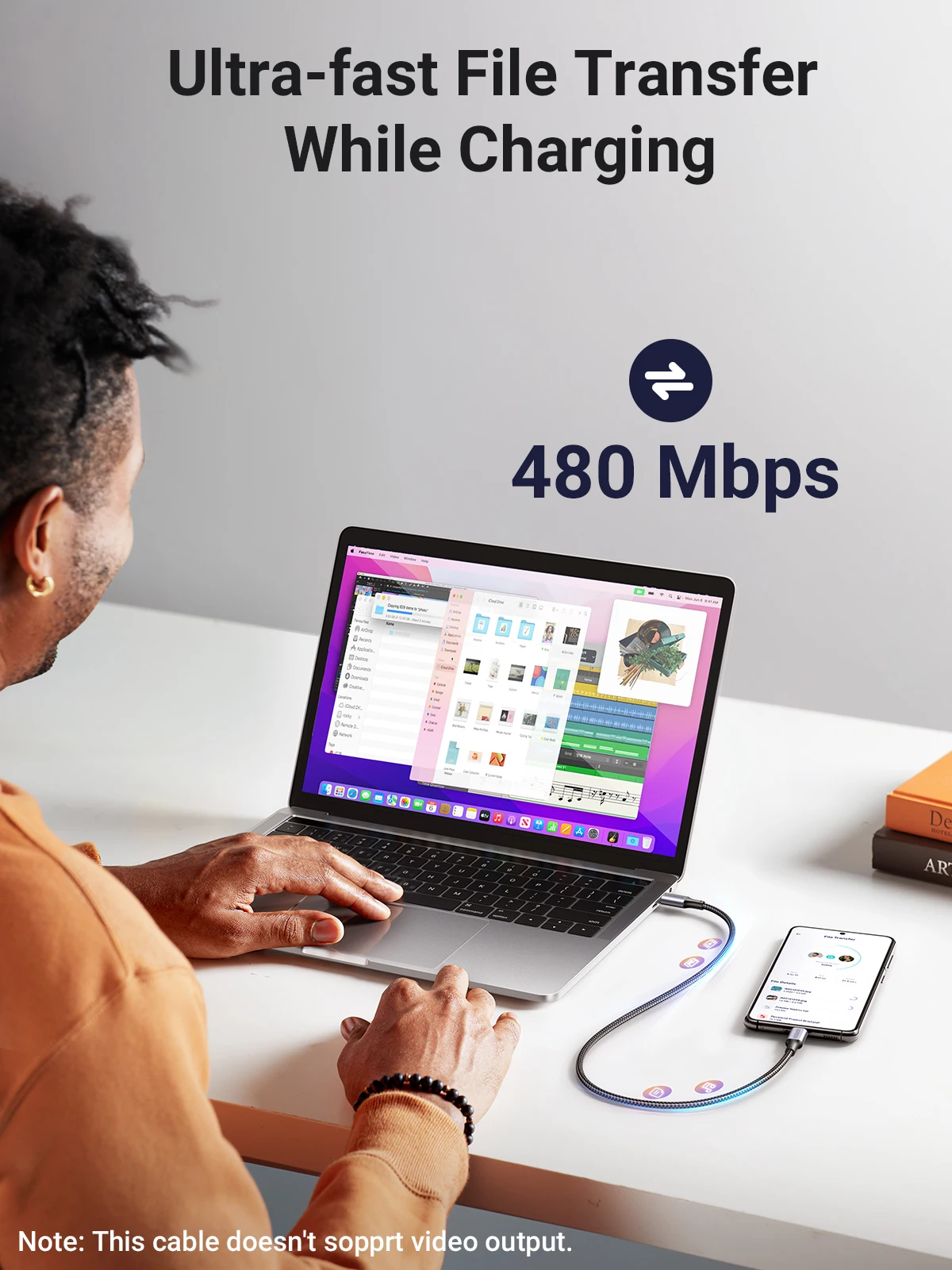 UGREEN 2 Pack USB Type C to USB C Cable PD100W Charging Cable for iPhone 17 16 15 MacBook Xiaomi Samsung Fast Charge USB C Cord