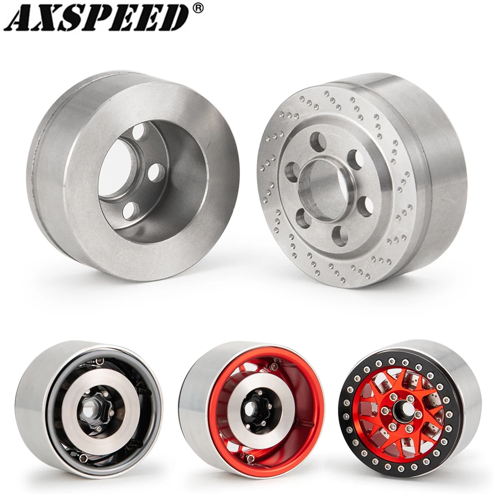 AXSPEED 87g Brass Internal Counterweight Brake Disc Weights for 2.2 inch Wheel Rims Axial SCX10 TRX4 TRX6 1/10 RC Crawler Car