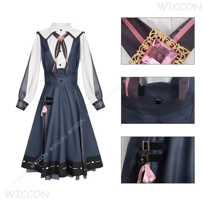 

asdh8@airi Momoi Anime Lolita Dress Project Sekai Colorful Stage Cosplay Clothes Uniform Game Party Outfit Halloween Girl C
