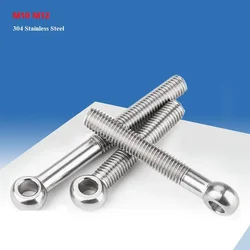M10 M12 Eye Bolt 304 Stainless Steel Round Ring Head Link Bolt Fisheye Eye Slip Hole Screw