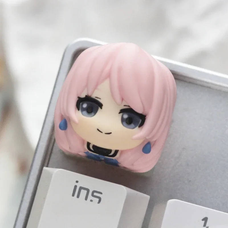 MYGO Anime Key Caps 3D Resin Keyboard Caps Custom Anon Chihaya Artisan Keycaps for Mechanical Keyboard Accessories Rana Kaname