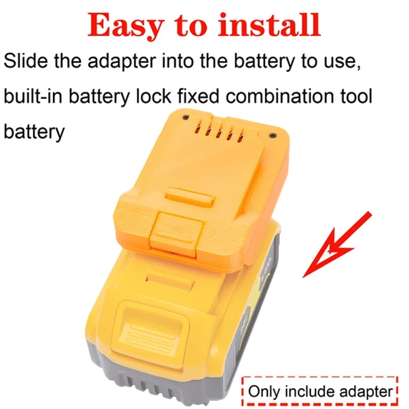 Imagem -04 - Adaptador Conversor de Bateria para Ferramentas Ferrex 20v Li-ion Converter para Adaptador de Bateria Dewalt 18 20v Li-ion