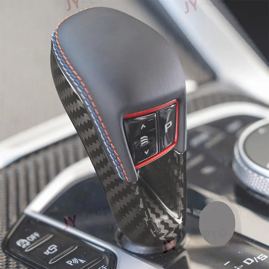 Trockene Carbonfaser-Schaltknaufabdeckung für die Fahrzeuginnenausstattung – Nachrüstung für BMW M2 G87, M3 G80, M4 G82, G83, X3M F97, X45 F98, F95 (2021-2025) – Detail 6