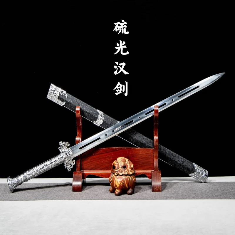 Shooting ancient style props, Han Jian, Longquan City high manganese steel integrated self-defense collection cold weapons