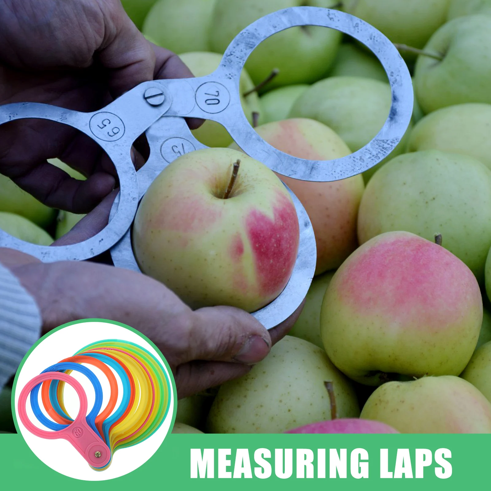 

1 set 1 Set Plastic Measuring Lap Tool For Fruits Diameter Grading Portable Fruit Measurement Gauge Ring Kit Farm Sorting