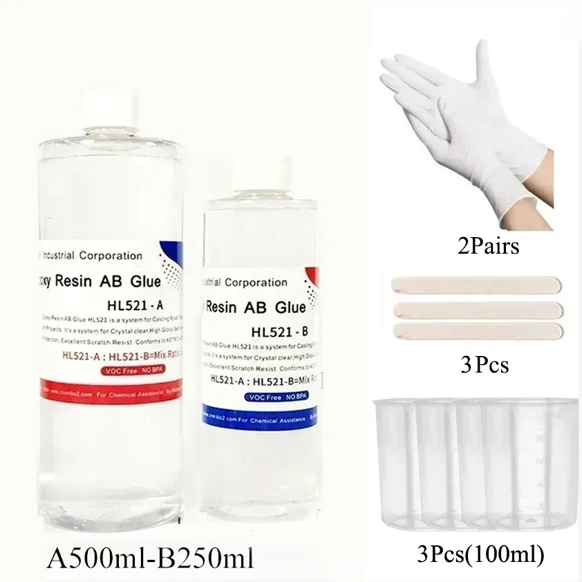 

CNMI Resin Epoxy Deep Pour 2:1 AB Resina Epoxi Transparente Hardener Crystal Glue for Professional Use Casting Advanced ArtsWork