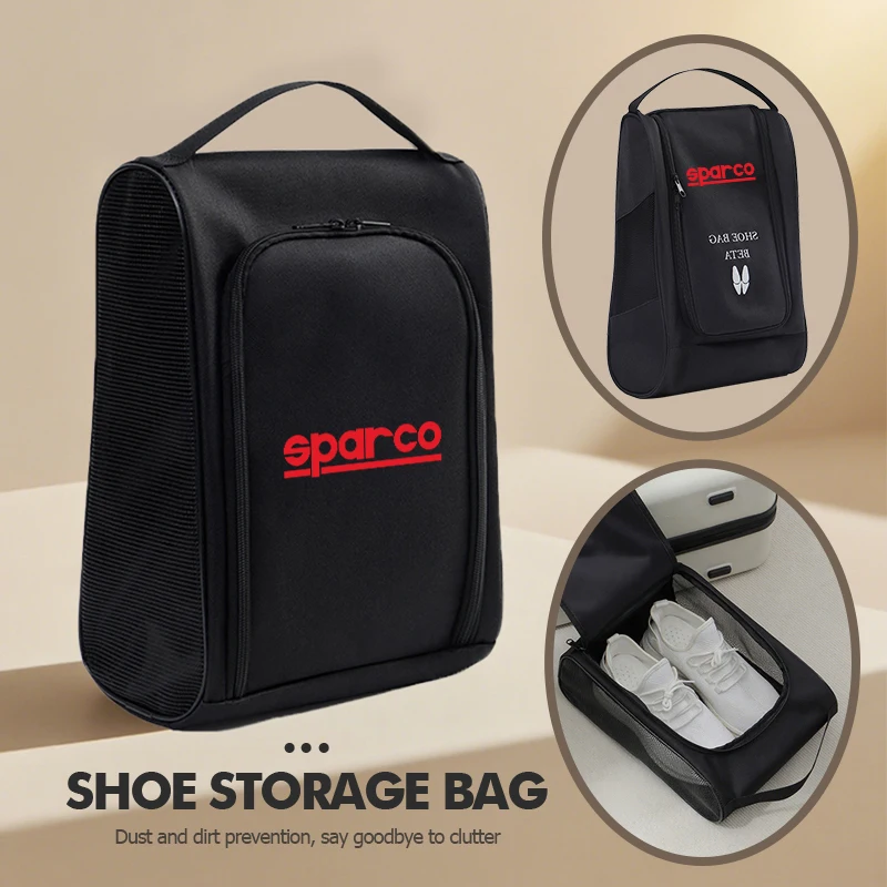 Per Sparco Oxford Borsa portaoggetti per scarpe sportive Pieghevole portatile con doppia cerniera